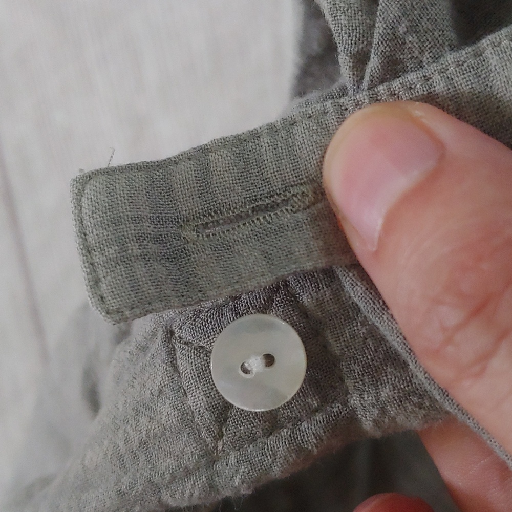 J. Jill Sage Gray Casual Button Down Shirt - Picture 7 of 9